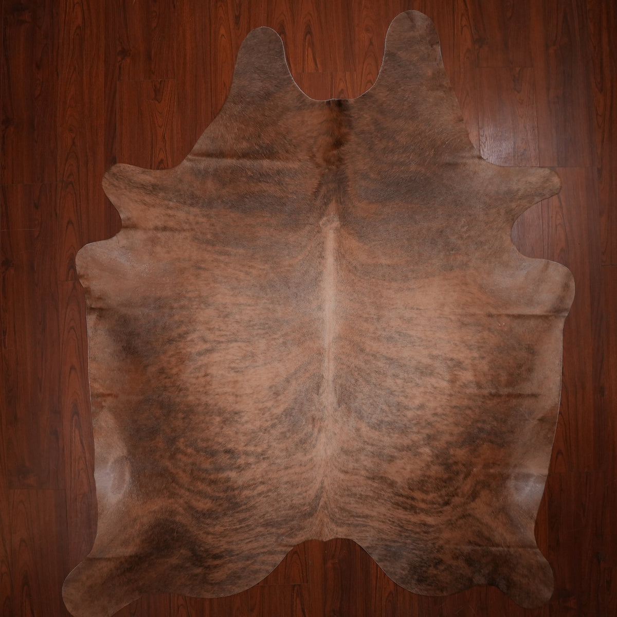 Warm Caramel Brindle cow hide rug, 250 x 196 cm, genuine cowhide