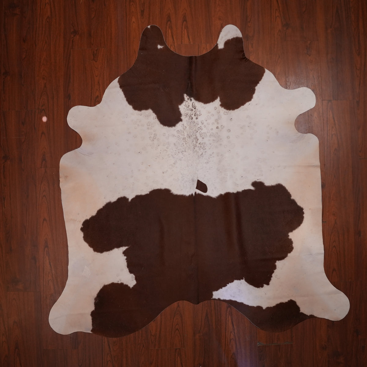 Chocolate Patchwork Brown cow hide rug, 211 x 199 cm, genuine cowhide
