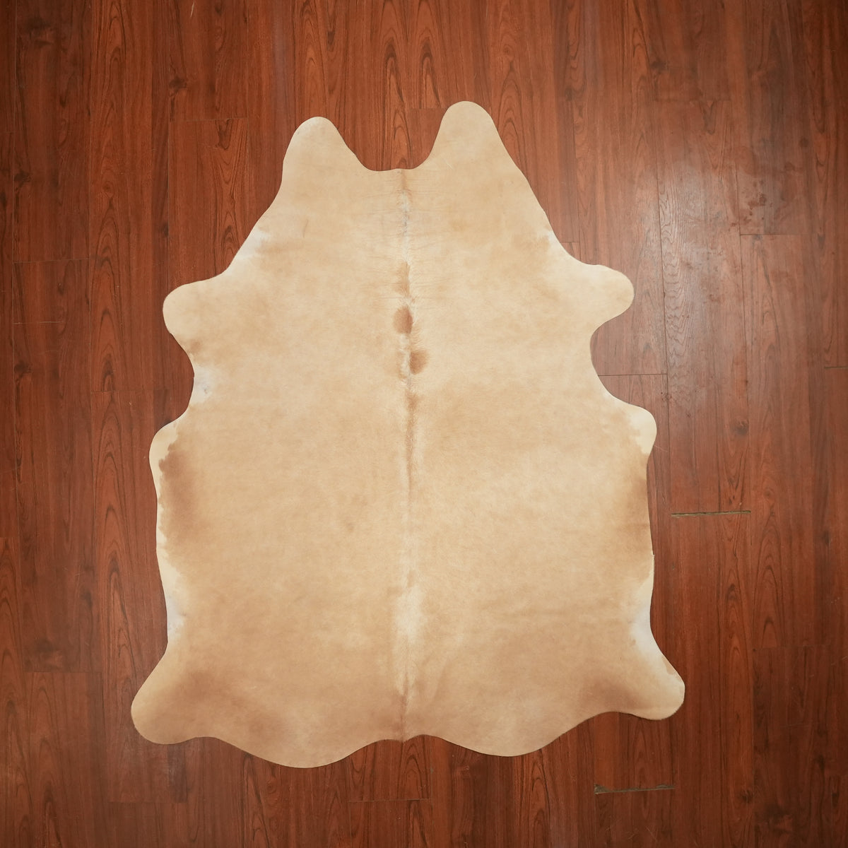 Soft Solid Caramel cow hide rug, 190 x 160 cm, genuine cowhide