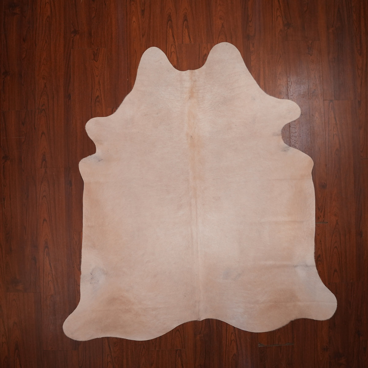 Soft Solid Champagne cow hide rug, 194 x 182 cm, genuine cowhide