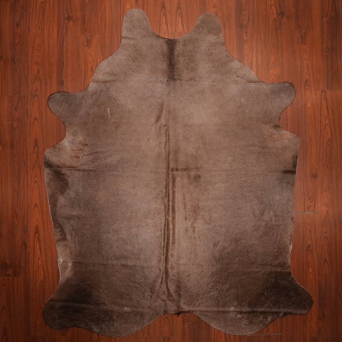 Smoky Taupe Dun cow hide rug, 219 x 179 cm, genuine cowhide