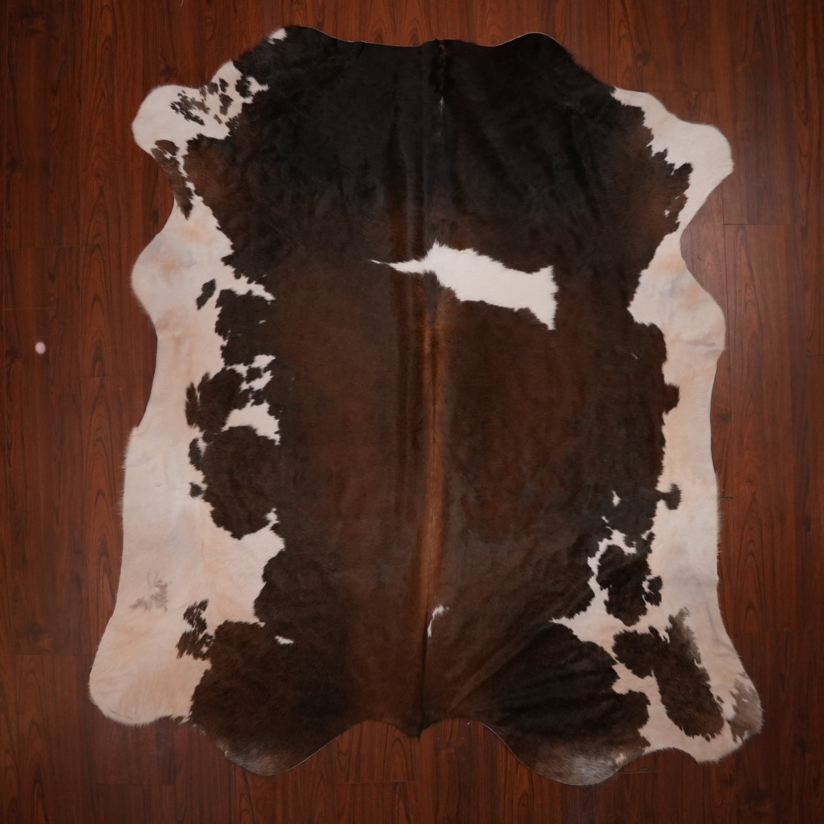 Nguni hide rug in high-contrast tri-colour, 224 x 200 cm, genuine Nguni cow hide