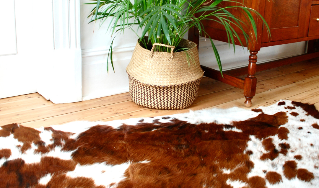 BROWN AND WHITE COWHIDES