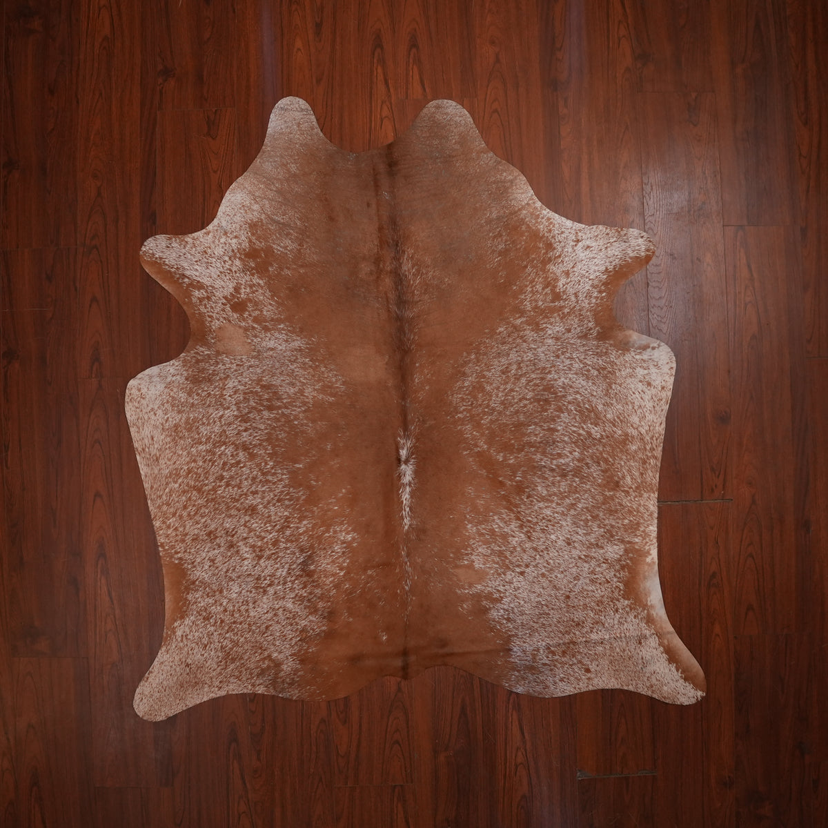 Cinnamon Speckled Brown cow hide rug, 178 x 171 cm, genuine cowhide