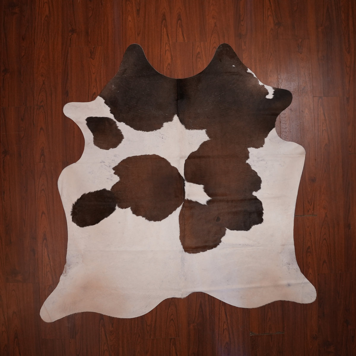 Chocolate Patchwork Brown cow hide rug, 187 x 191 cm, genuine cowhide