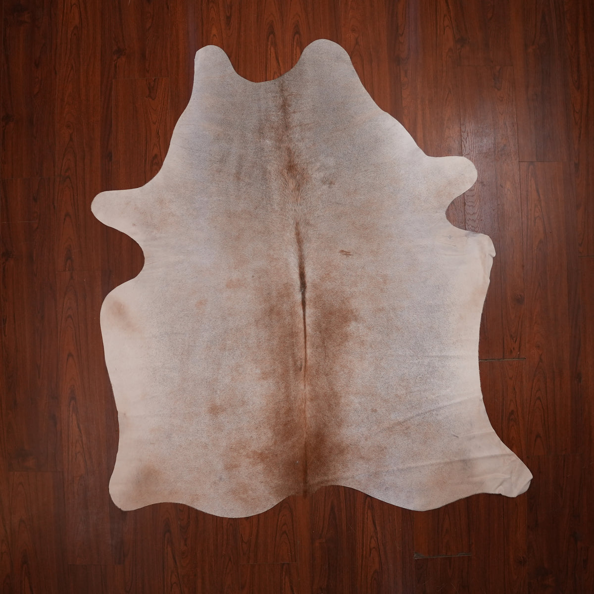Pale Speckled Brown cow hide rug, 191 x 172 cm, genuine cowhide