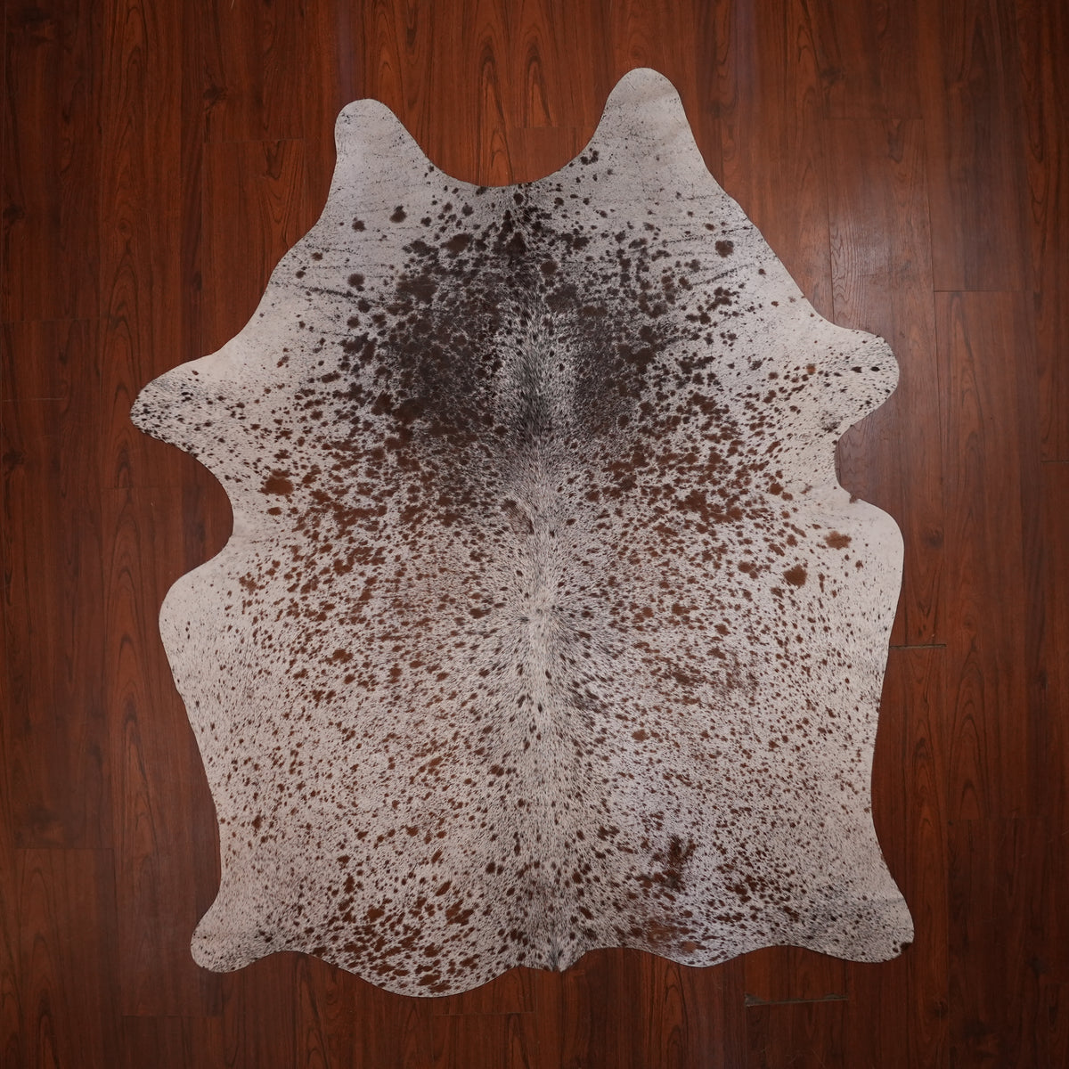 Speckled Brown cow hide rug, 207 x 166 cm, genuine cowhide