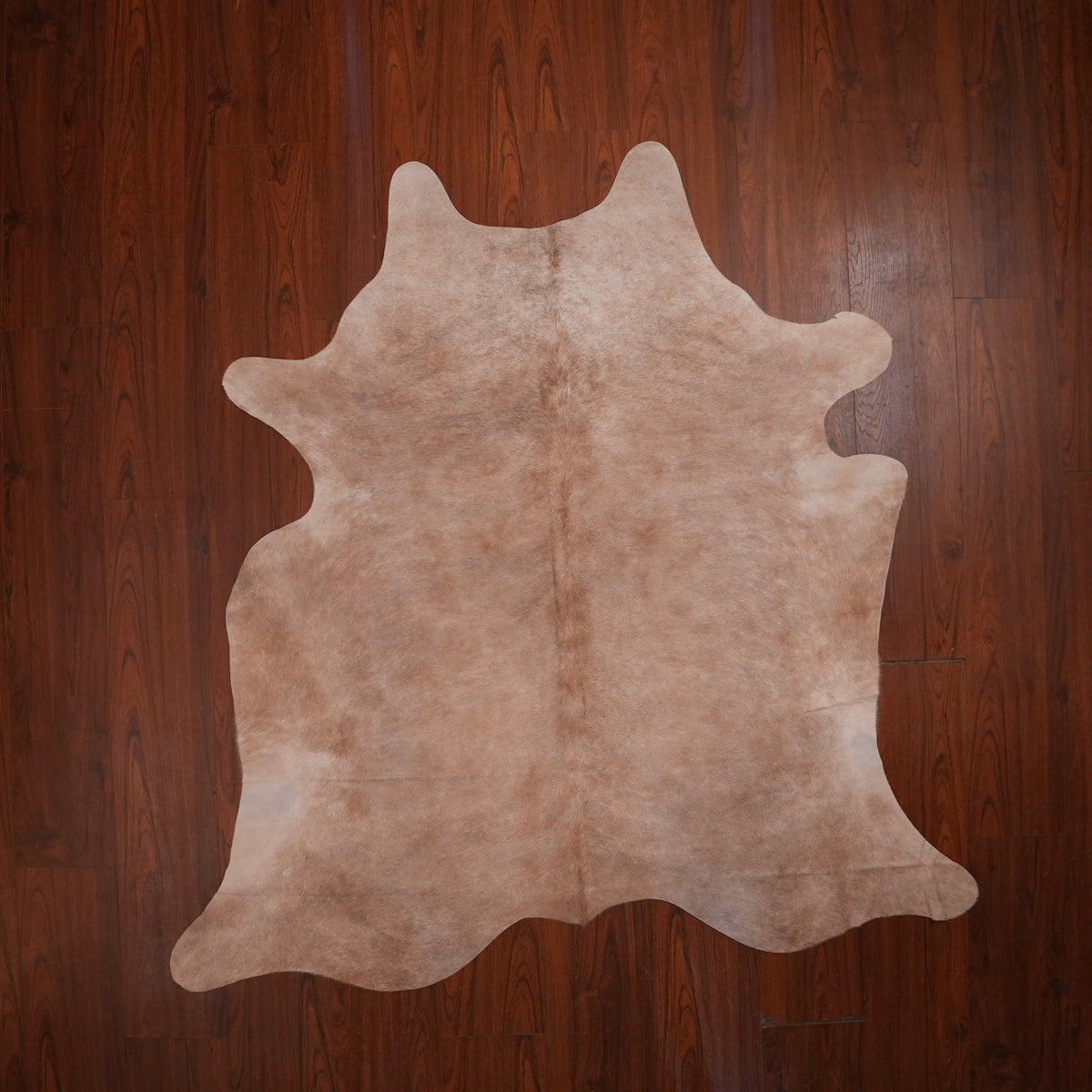 Soft Mottled Caramel cow hide rug, 185 x 182 cm, genuine cowhide