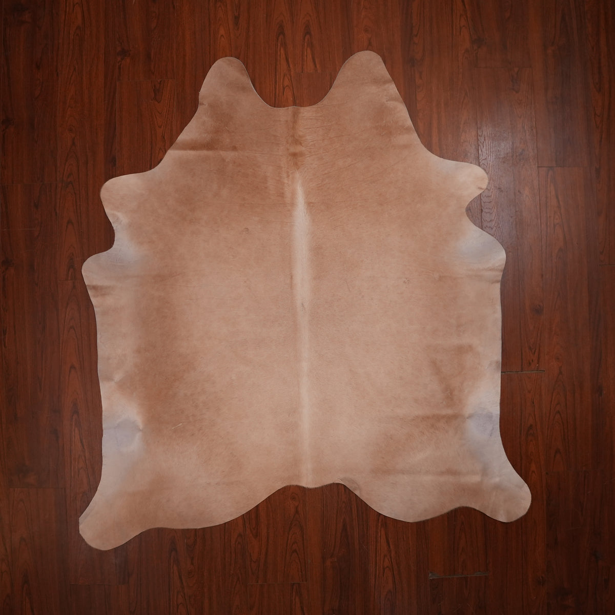 Soft Solid Caramel cow hide rug, 203 x 183 cm, genuine cowhide
