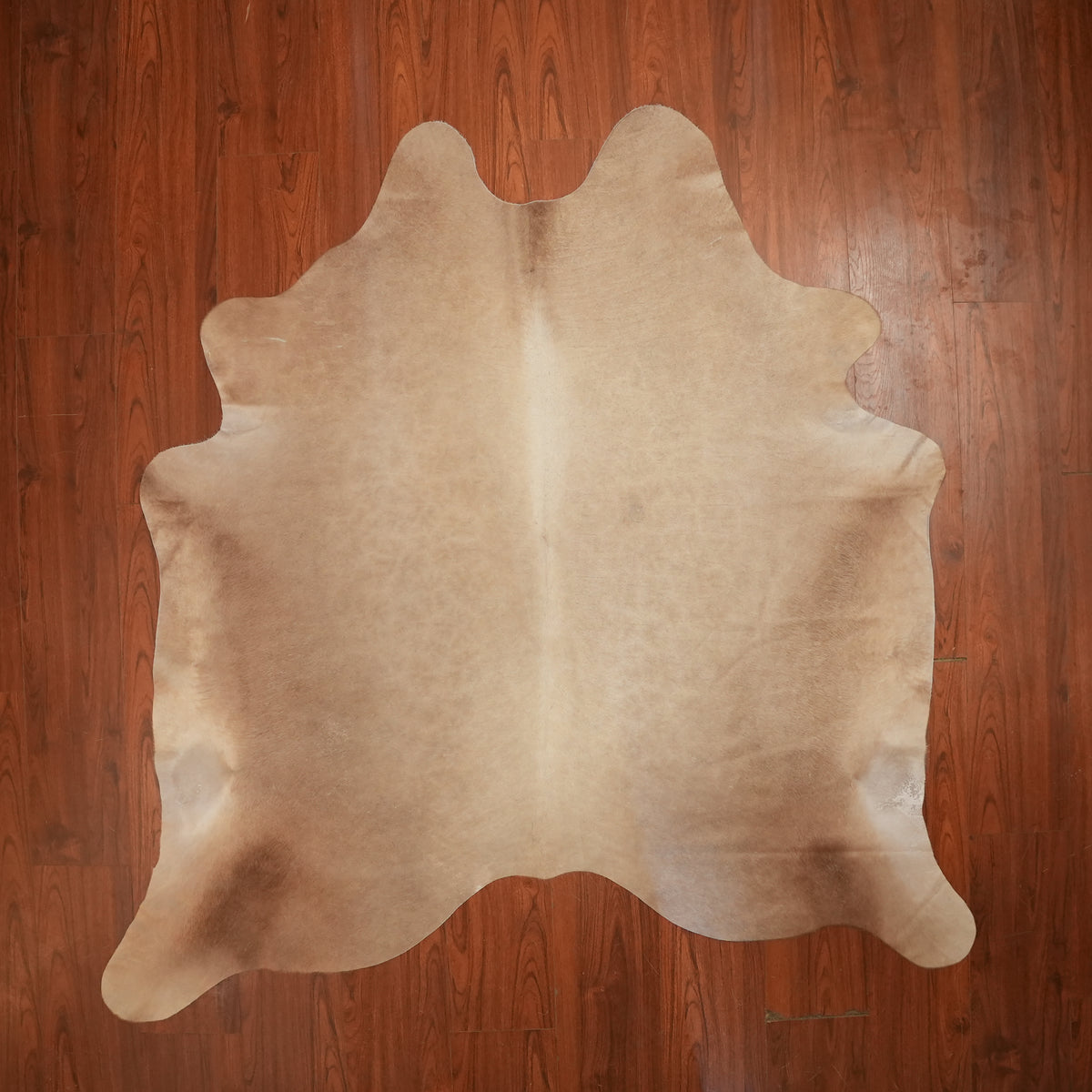 Soft Solid-Tone Caramel cow hide rug, 216 x 200 cm, genuine cowhide