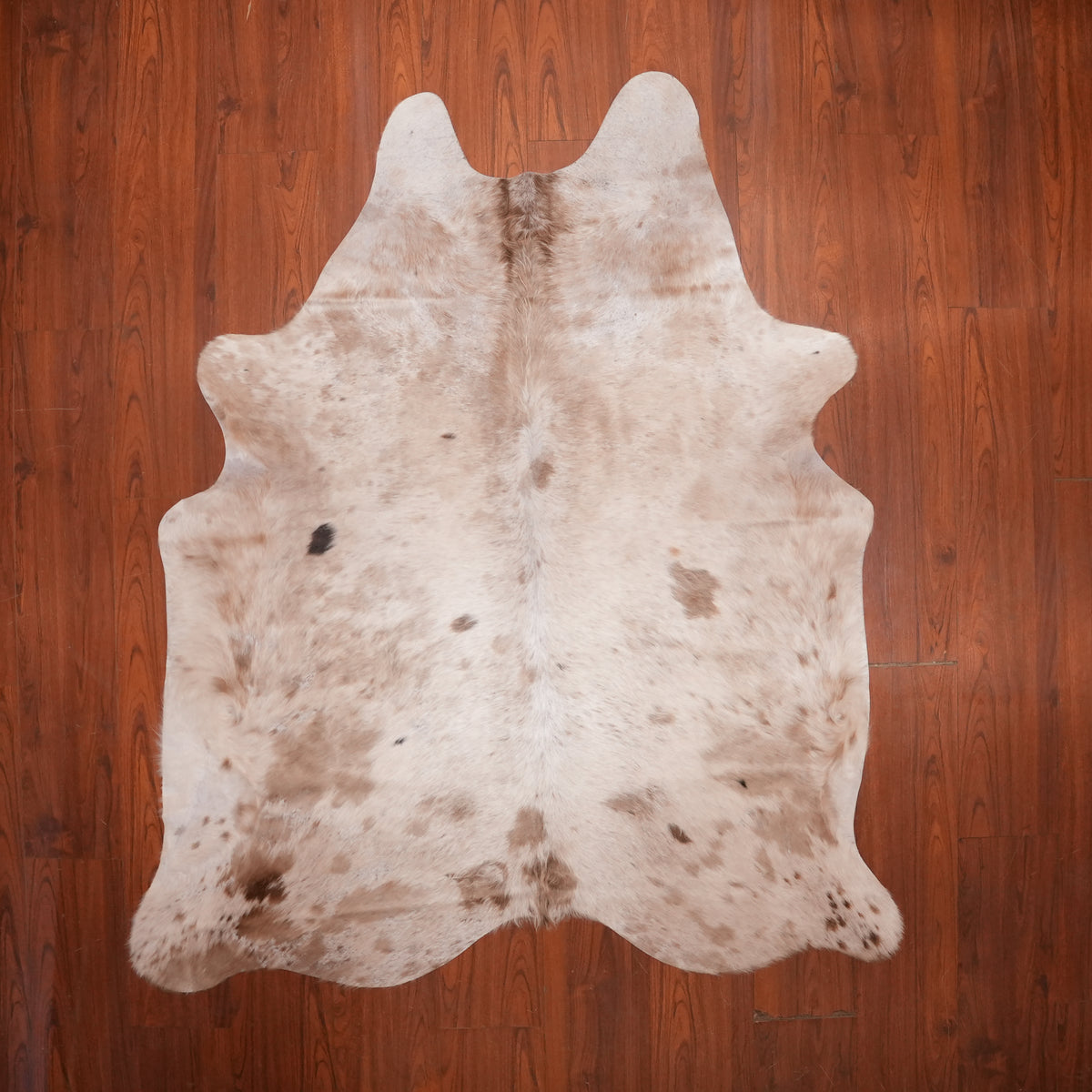 Soft Speckled Dun cow hide rug, 204 x 176 cm, genuine cowhide