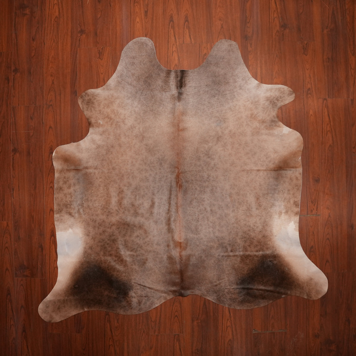 Soft Speckled Dun cow hide rug, 211 x 204 cm, genuine cowhide