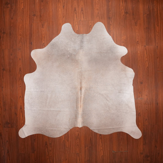 Soft Tonal Grey cow hide rug, 175 x 189 cm, genuine cowhide