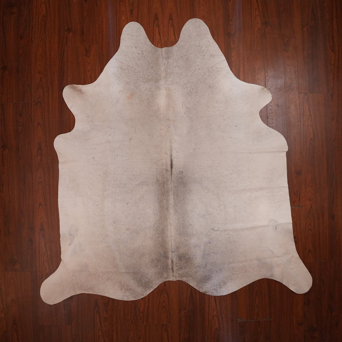 Soft Mottled Grey cow hide rug, 202 x 198 cm, genuine cowhide