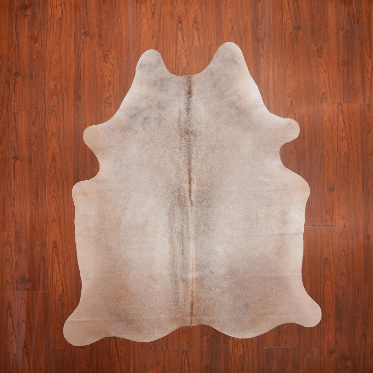 Soft Mottled Grey cow hide rug, 205 x 173 cm, genuine cowhide