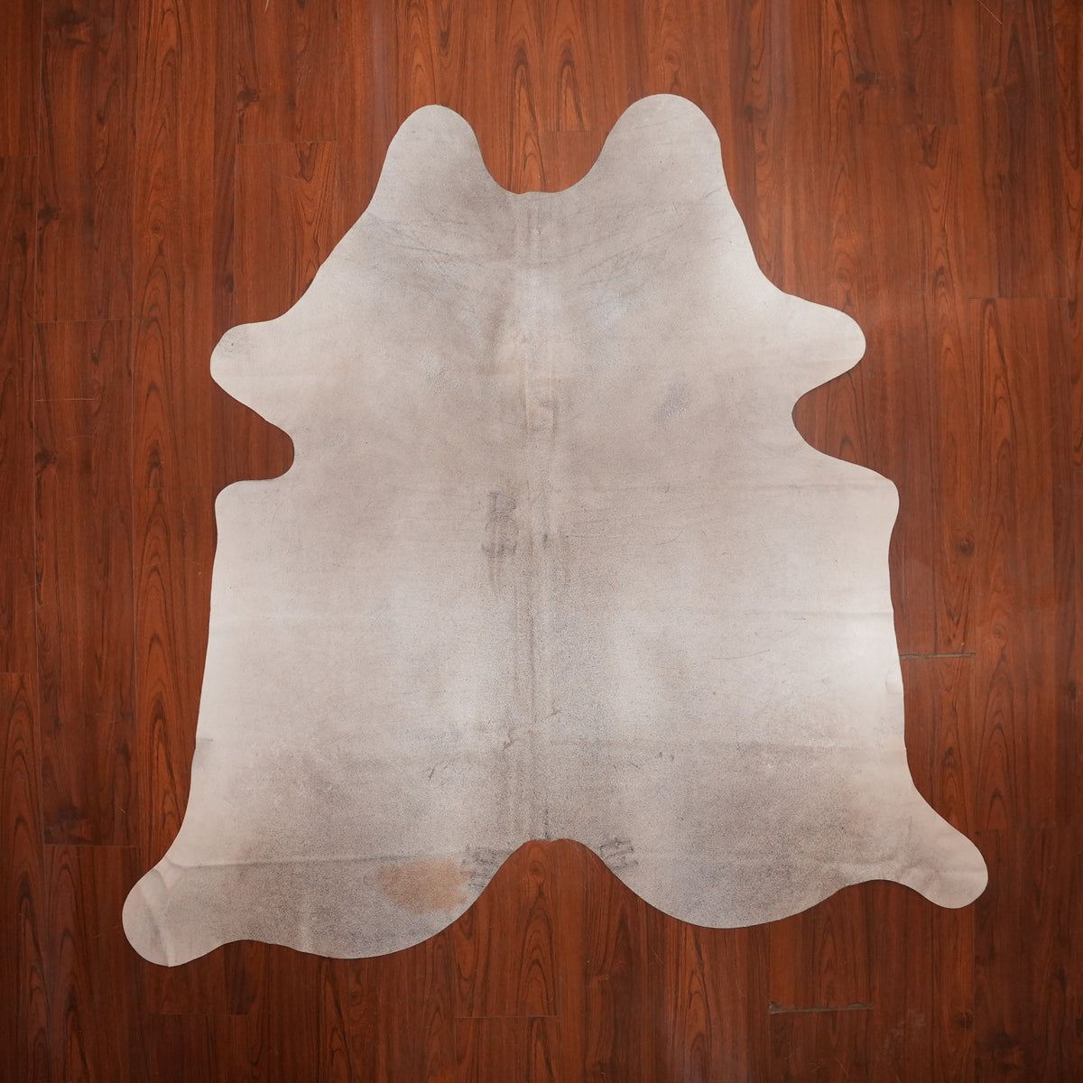 Pale Mottled Grey cow hide rug, 207 x 199 cm, genuine cowhide