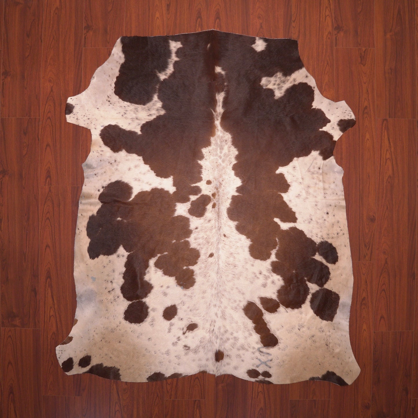 brown and white nguni guy cow skin hide rug