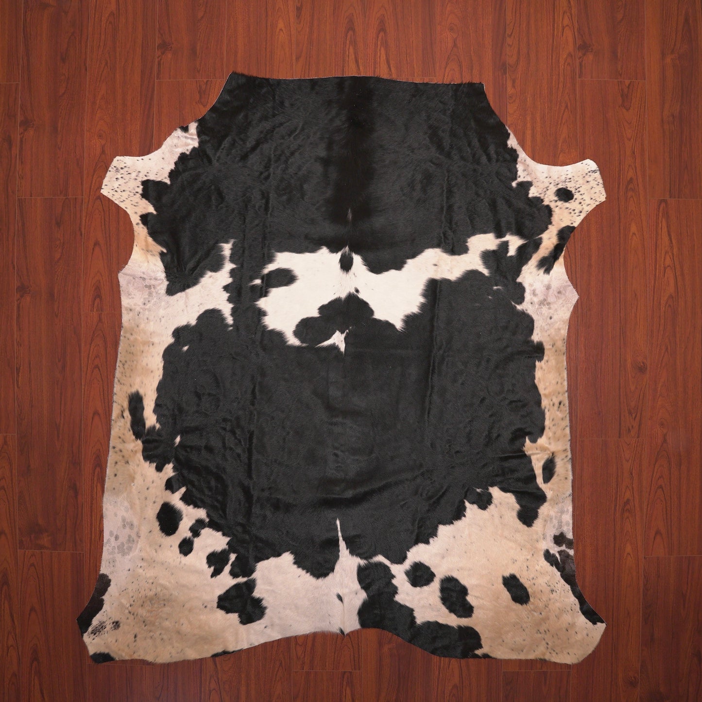 black and white nguni guy cow skin hide rug