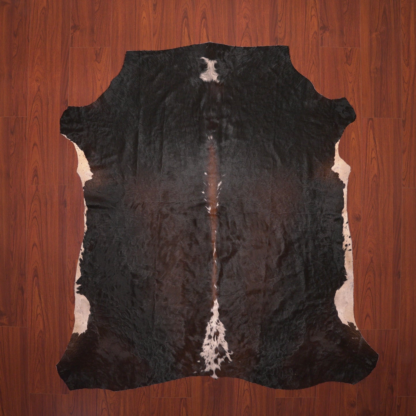 Dark Tricolour Nguni cow skin hide rug