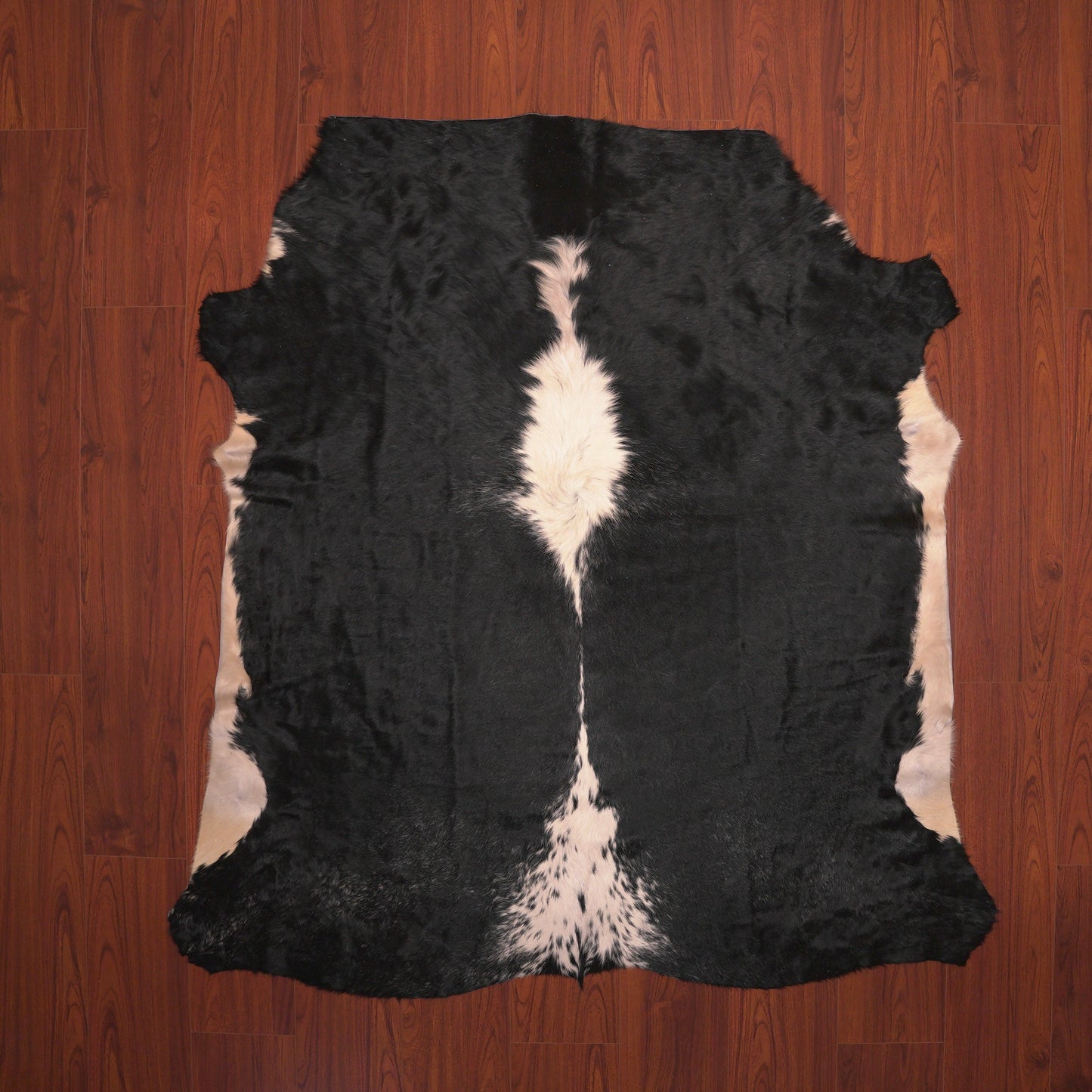 bold black and white nguni cow skin hide rug