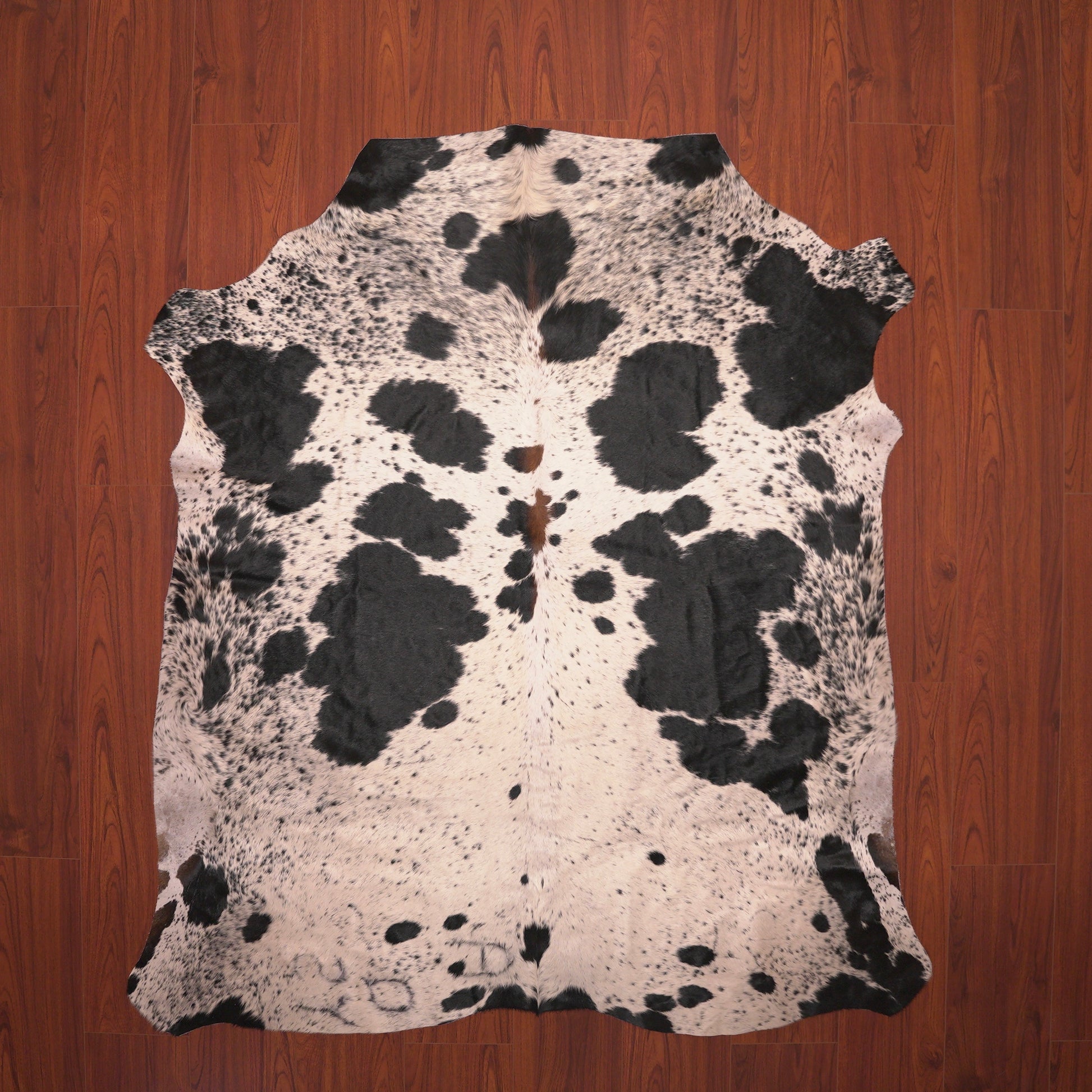 spotted tricolour nguni cow skin hide rug