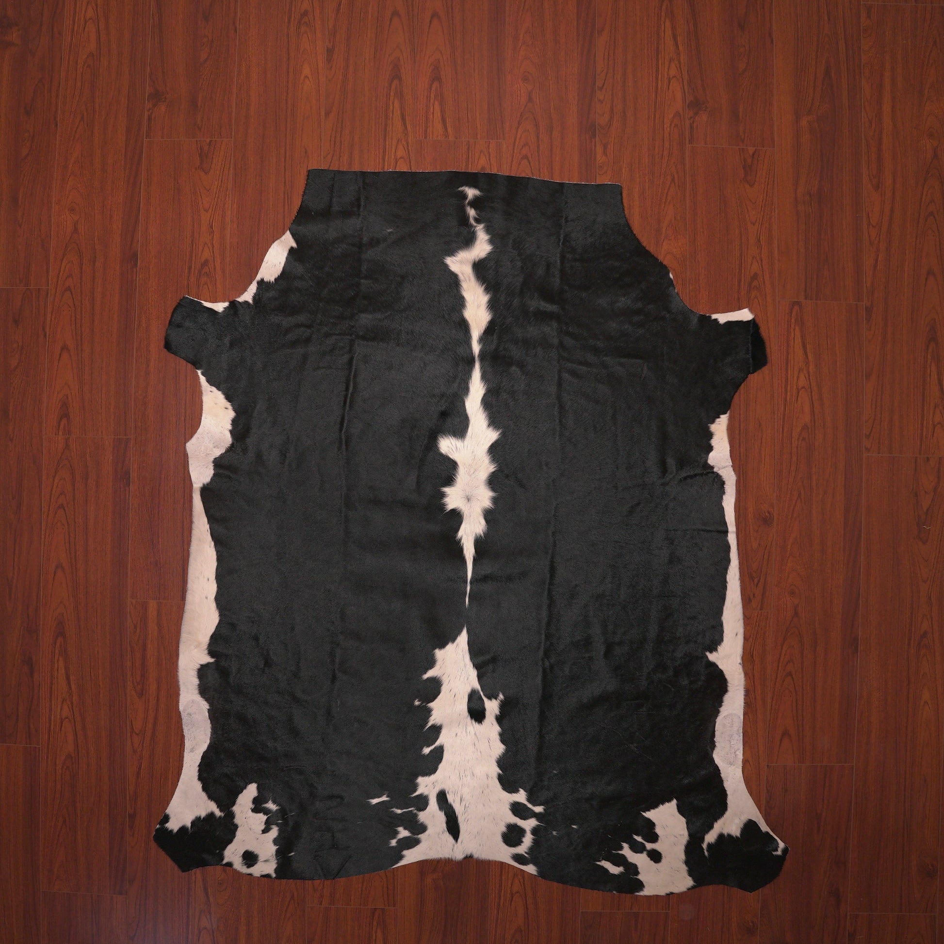 black white nguni hide cowskin rug