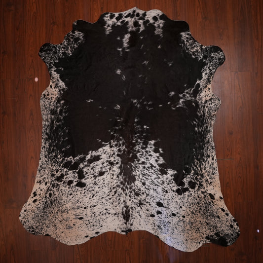 Nguni hide rug in speckled brown, 224 x 209 cm, genuine Nguni cow hide
